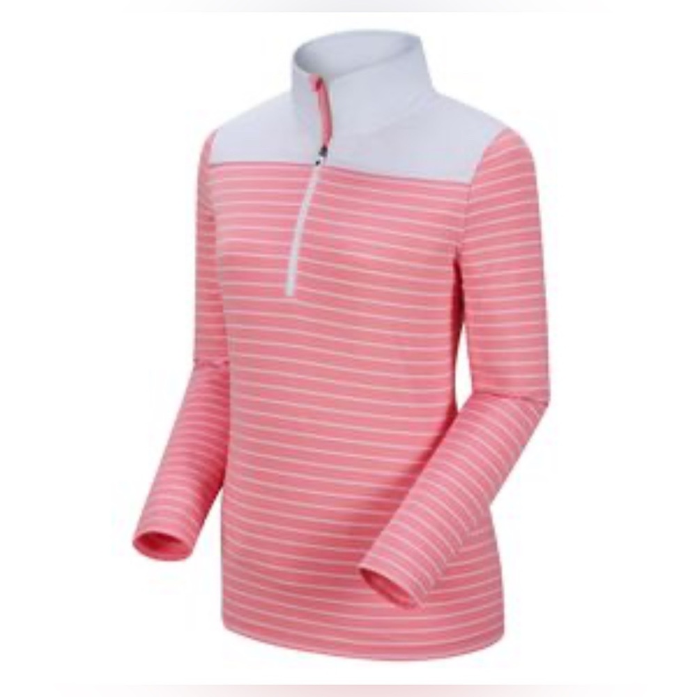 FootJoy Half-Zip Stripe + Solid Yoke Top